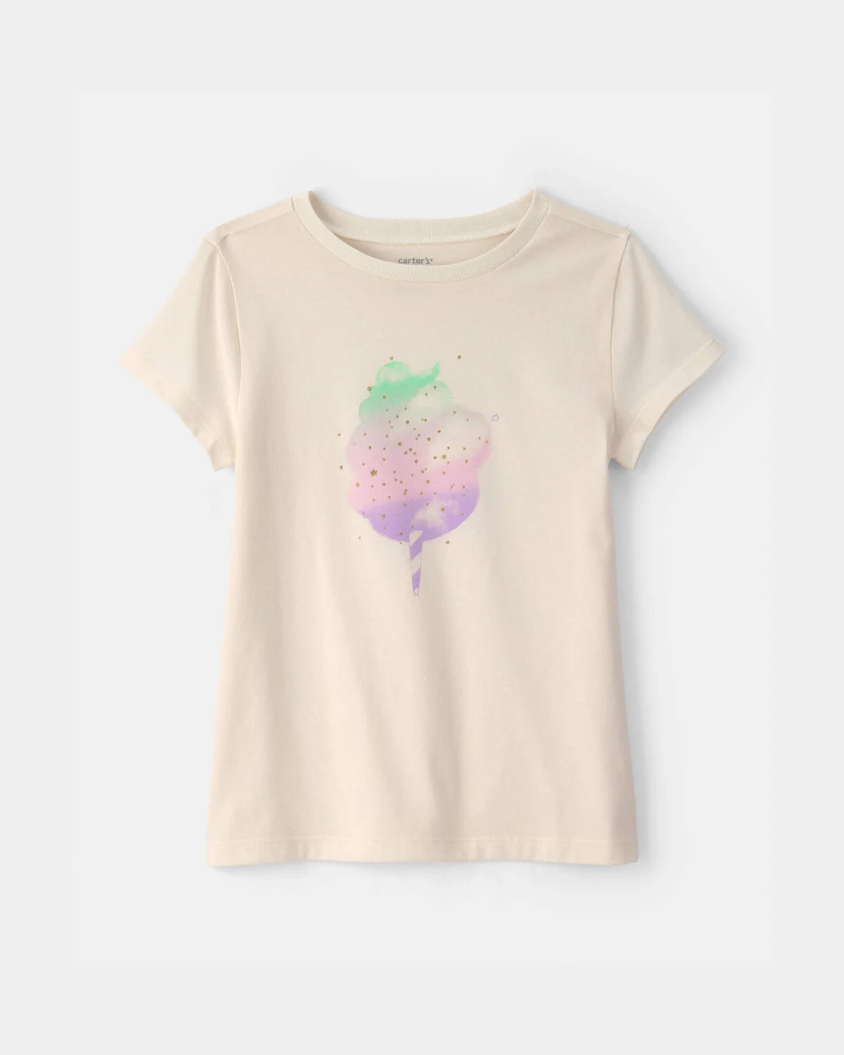Girls Cotton Candy Graphic Tee - Cream