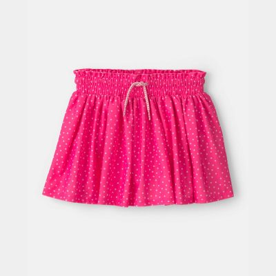 Girls Polka Dot Active Skort - Pink
