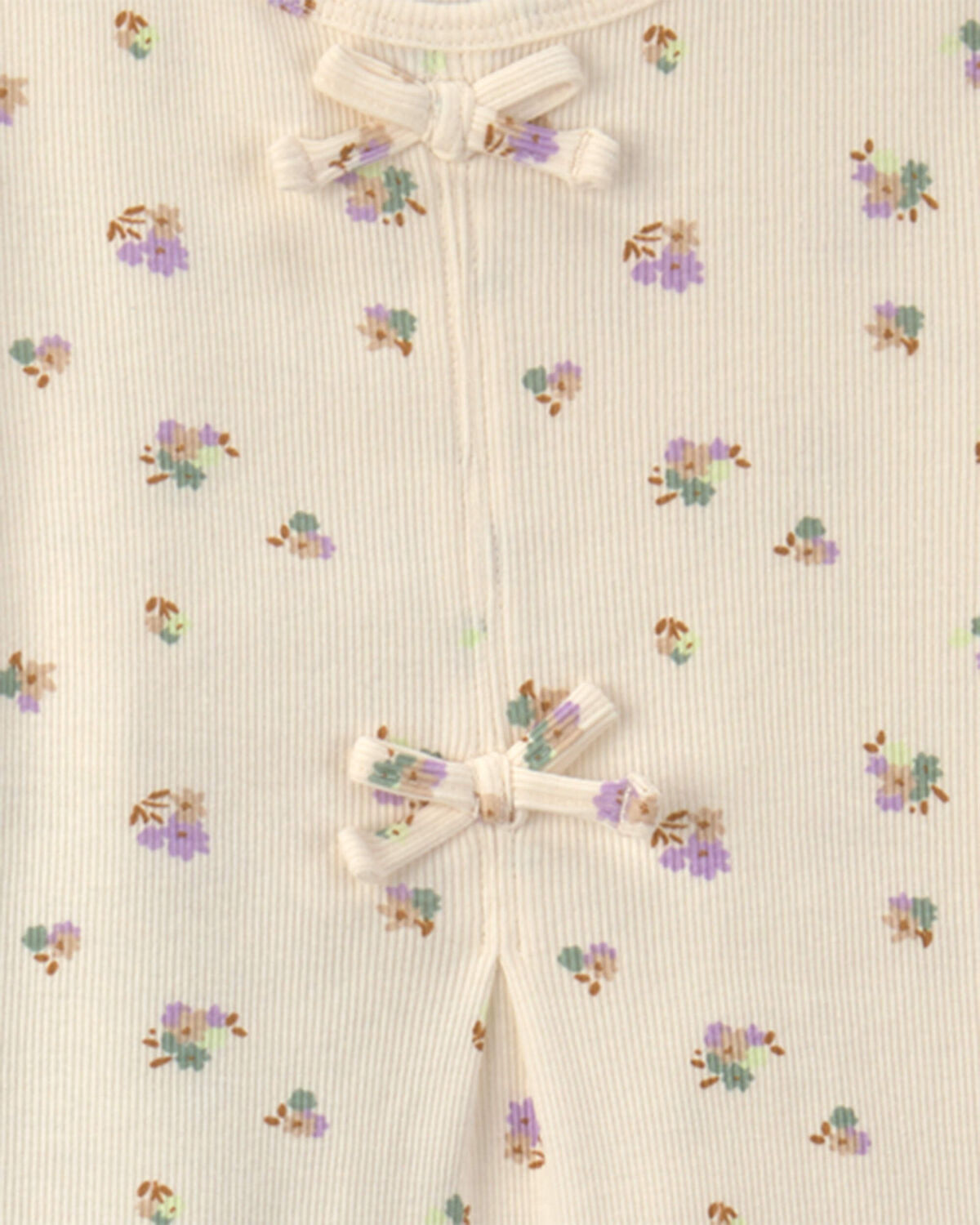Girls 2-Piece Floral Short-Sleeve Top & Pant Set - Cream/Green - Image 4