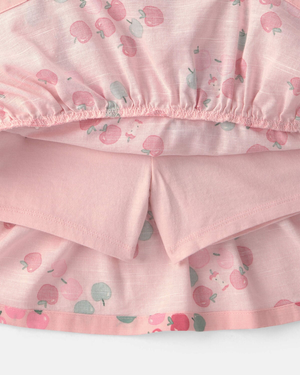 Girls 2-Piece Apple French Terry Long-Sleeve Top & Skort Set - Pink - Image 2