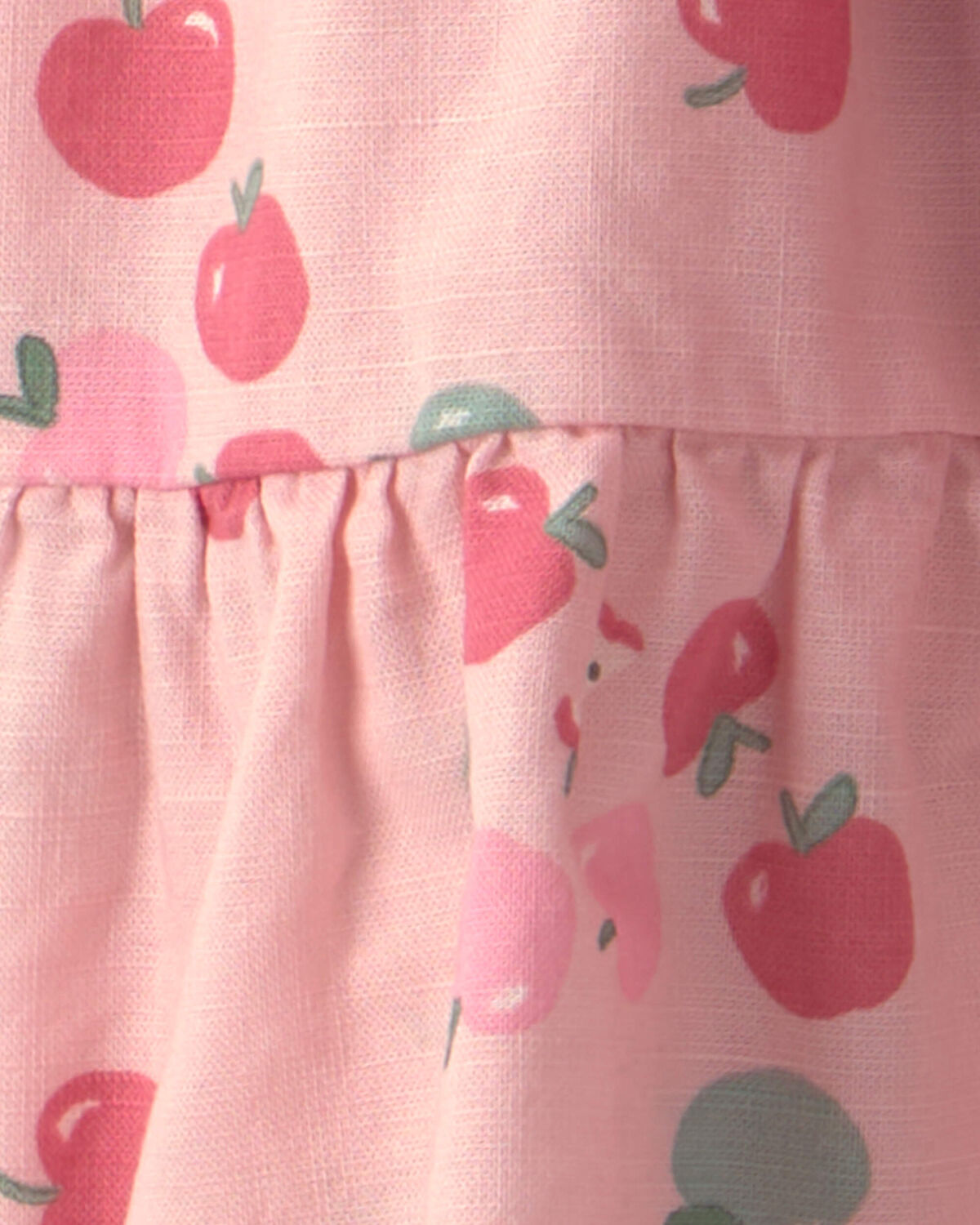 Girls 2-Piece Apple French Terry Long-Sleeve Top & Skort Set - Pink - Image 4
