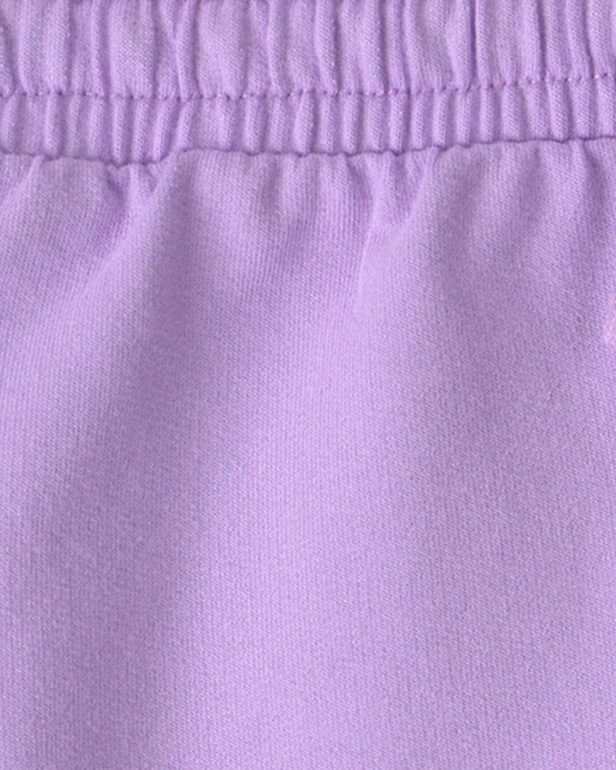 Girls French Terry Shorts - Purple - Image 4