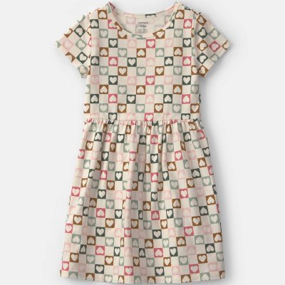 Girls Heart Short-Sleeve Dress