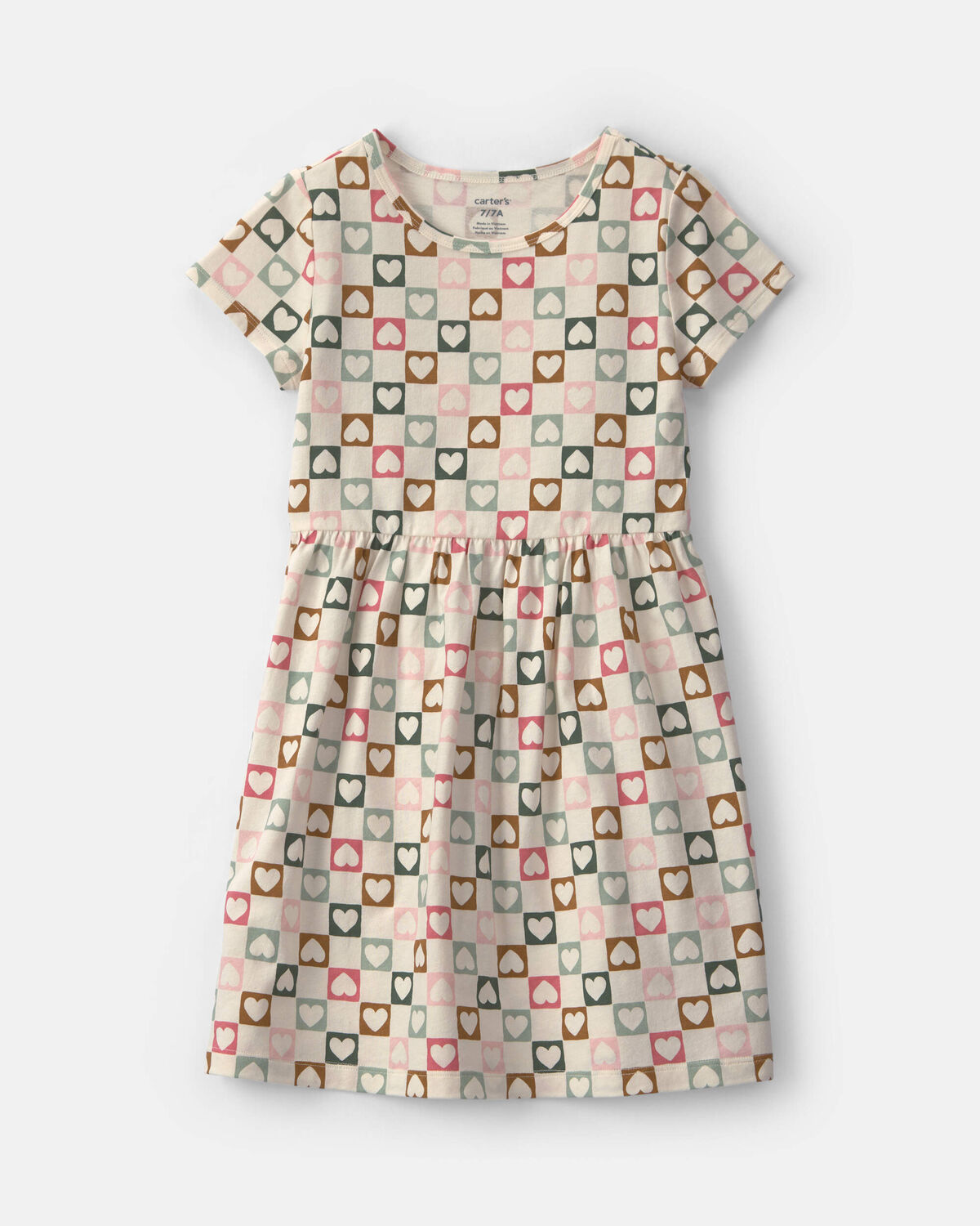 Girls Heart Short-Sleeve Dress