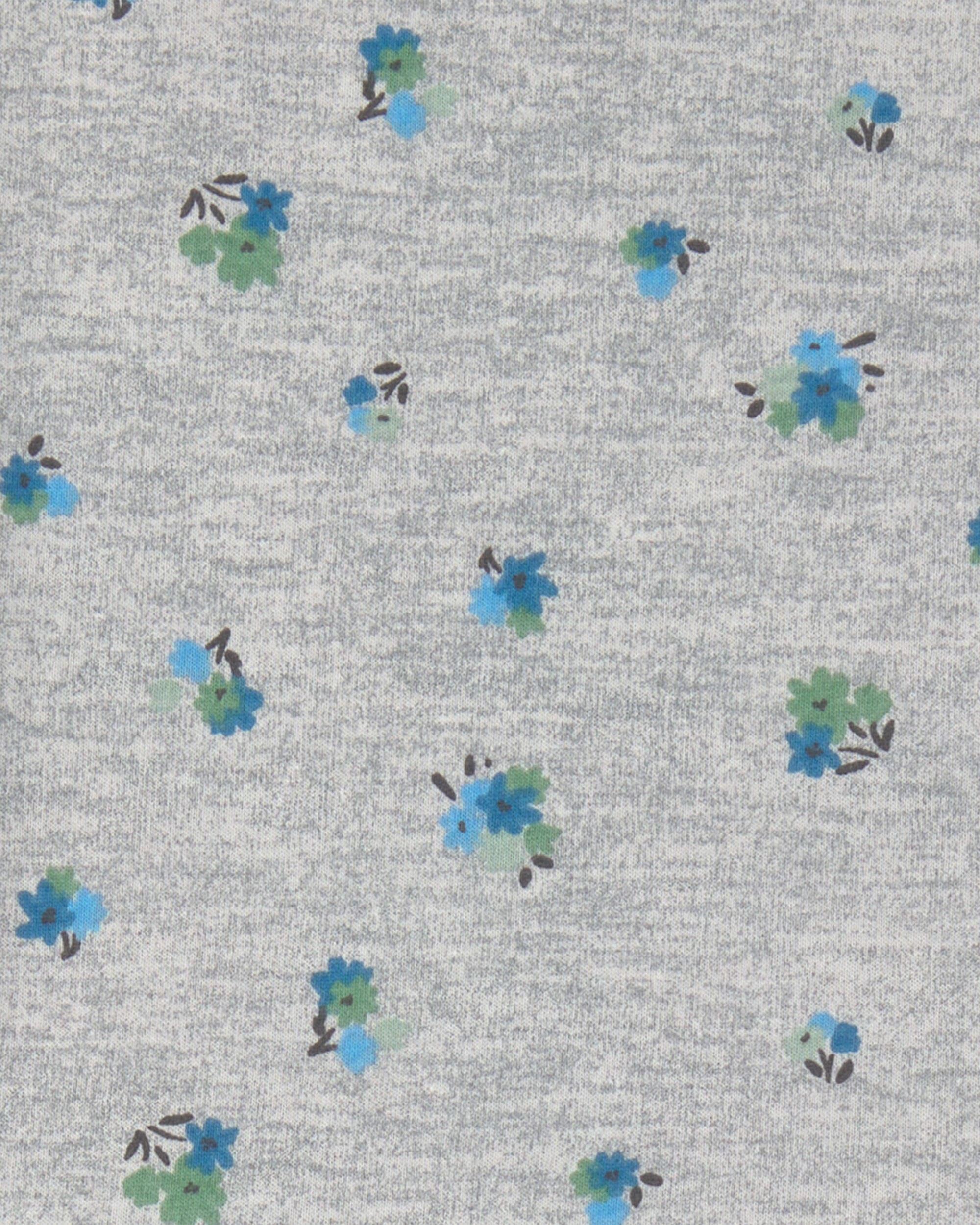 Girls Floral Short-Sleeve Dress - Grey - Image 4