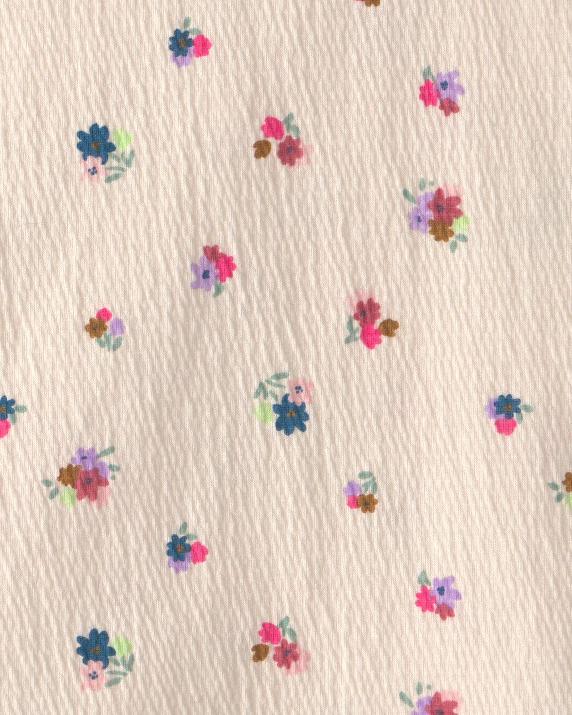 Girls Floral Short-Sleeve Top - Navy Blue - Image 4