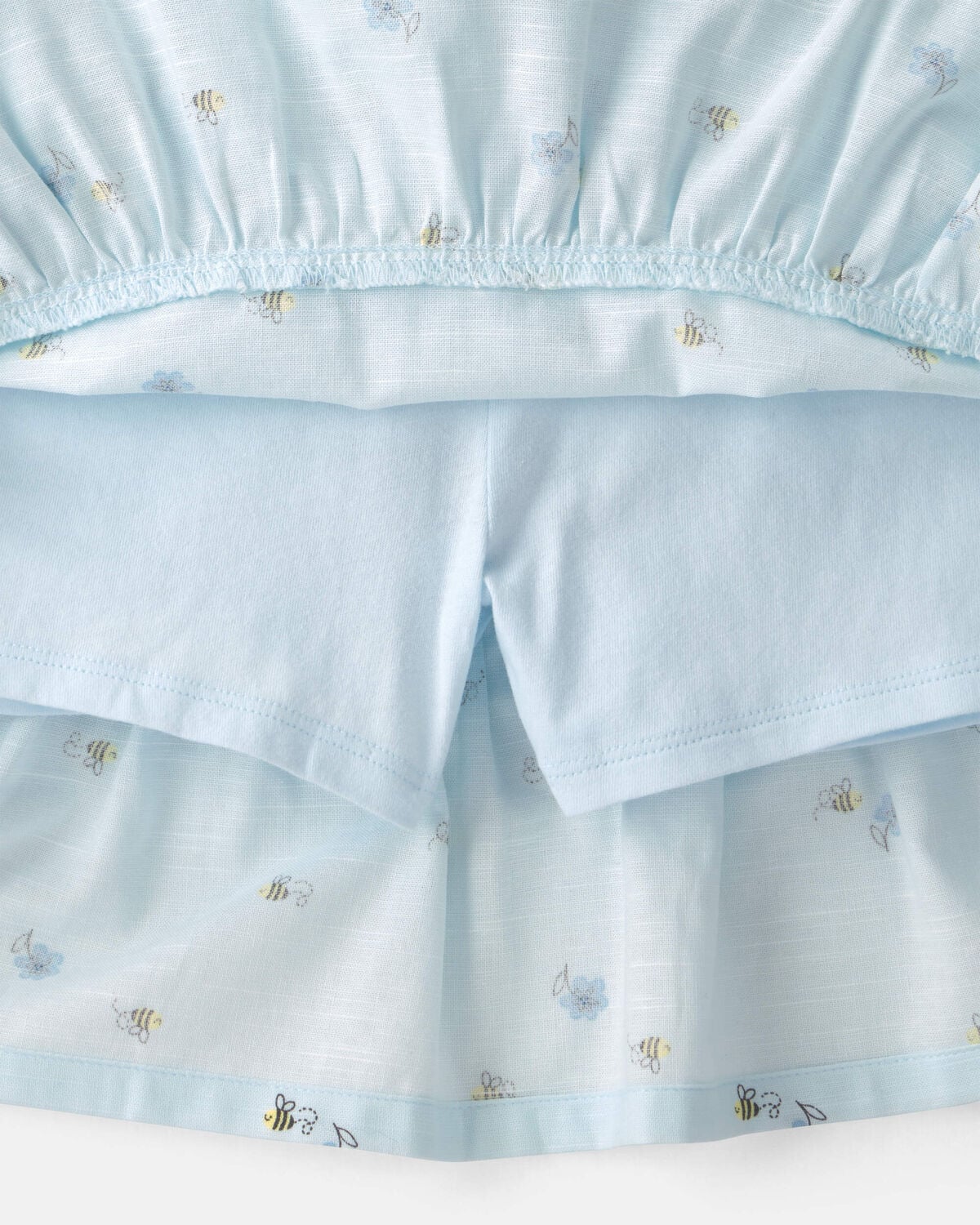 Girls 2-Piece Bee Long-Sleeve Top & Skort Set - Blue - Image 2