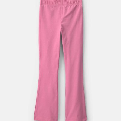Girls Pull-On Stretch Flare Leggings - Pink