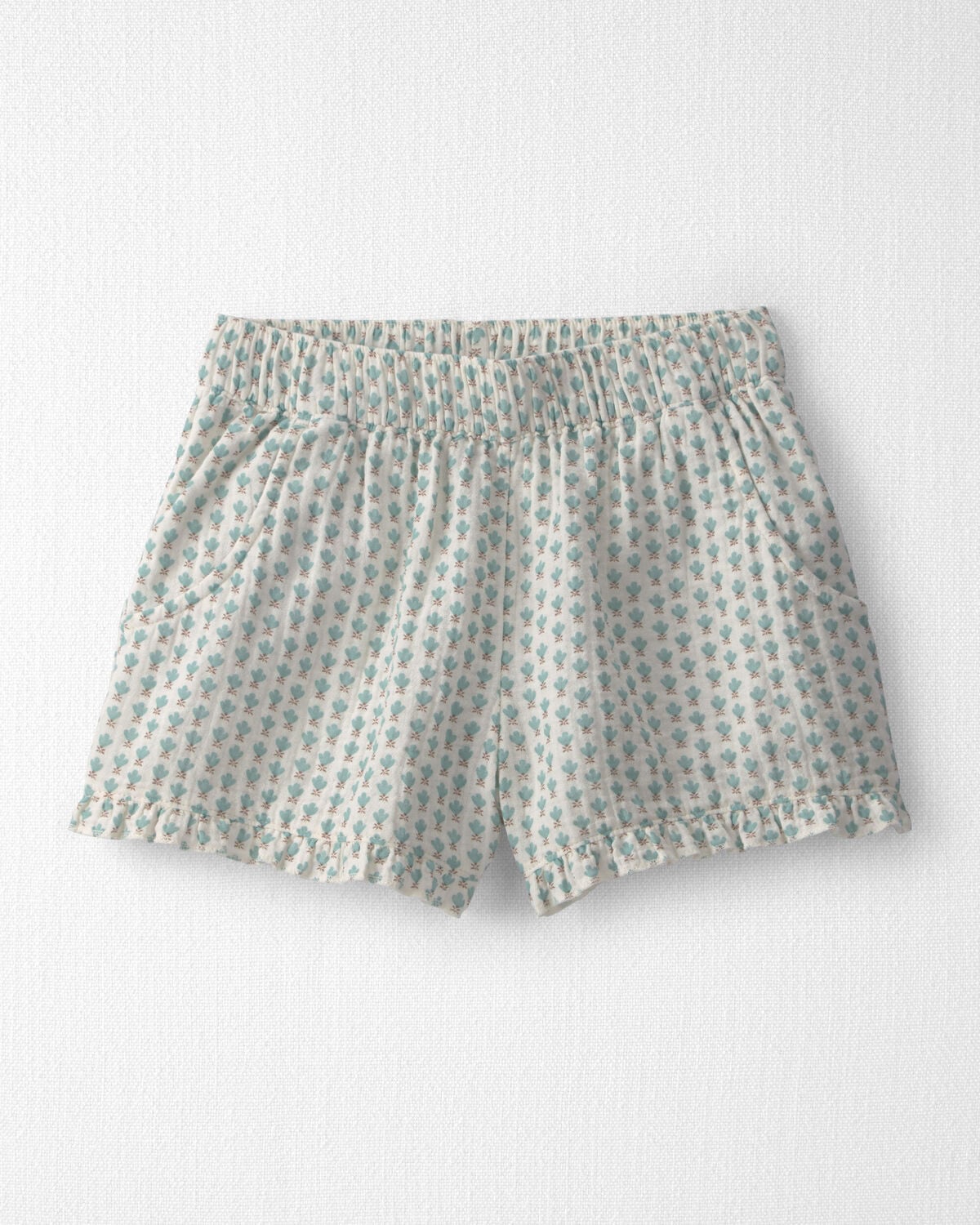 Girls 2-Piece Organic Cotton Gauze Top & Short Set in Floral - Image 2