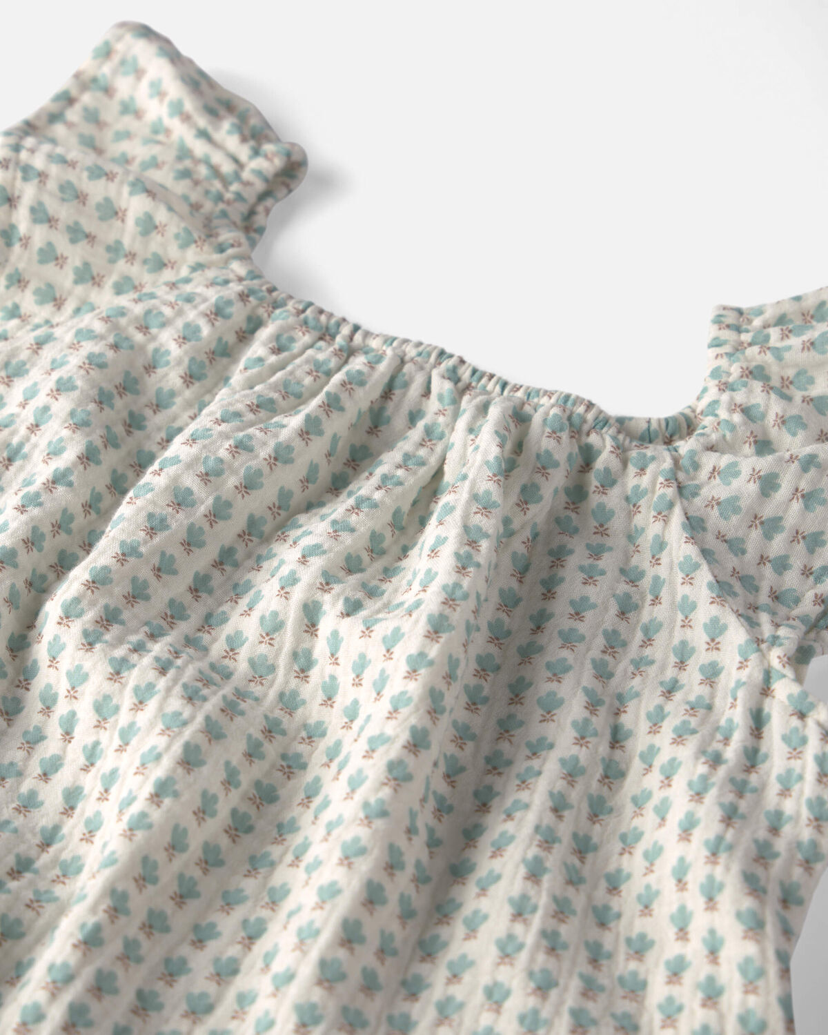 Girls 2-Piece Organic Cotton Gauze Top & Short Set in Floral - Image 3