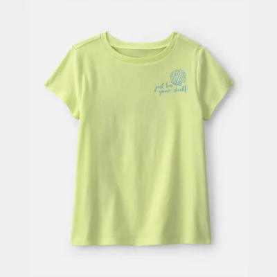 Girls 'Be Your-Shelff' Graphic Tee - Green