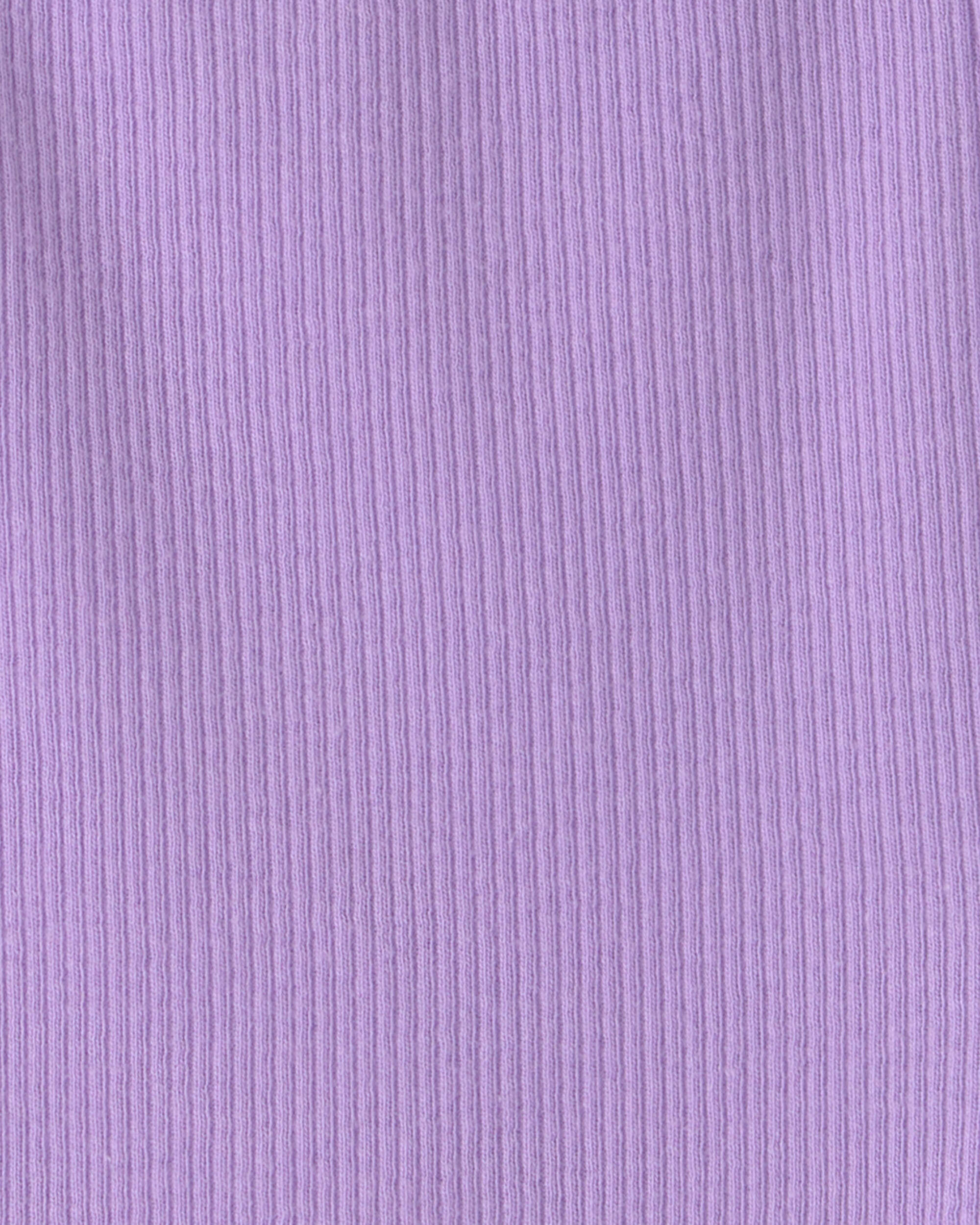 Girls Rib Bike Shorts - Purple - Image 4