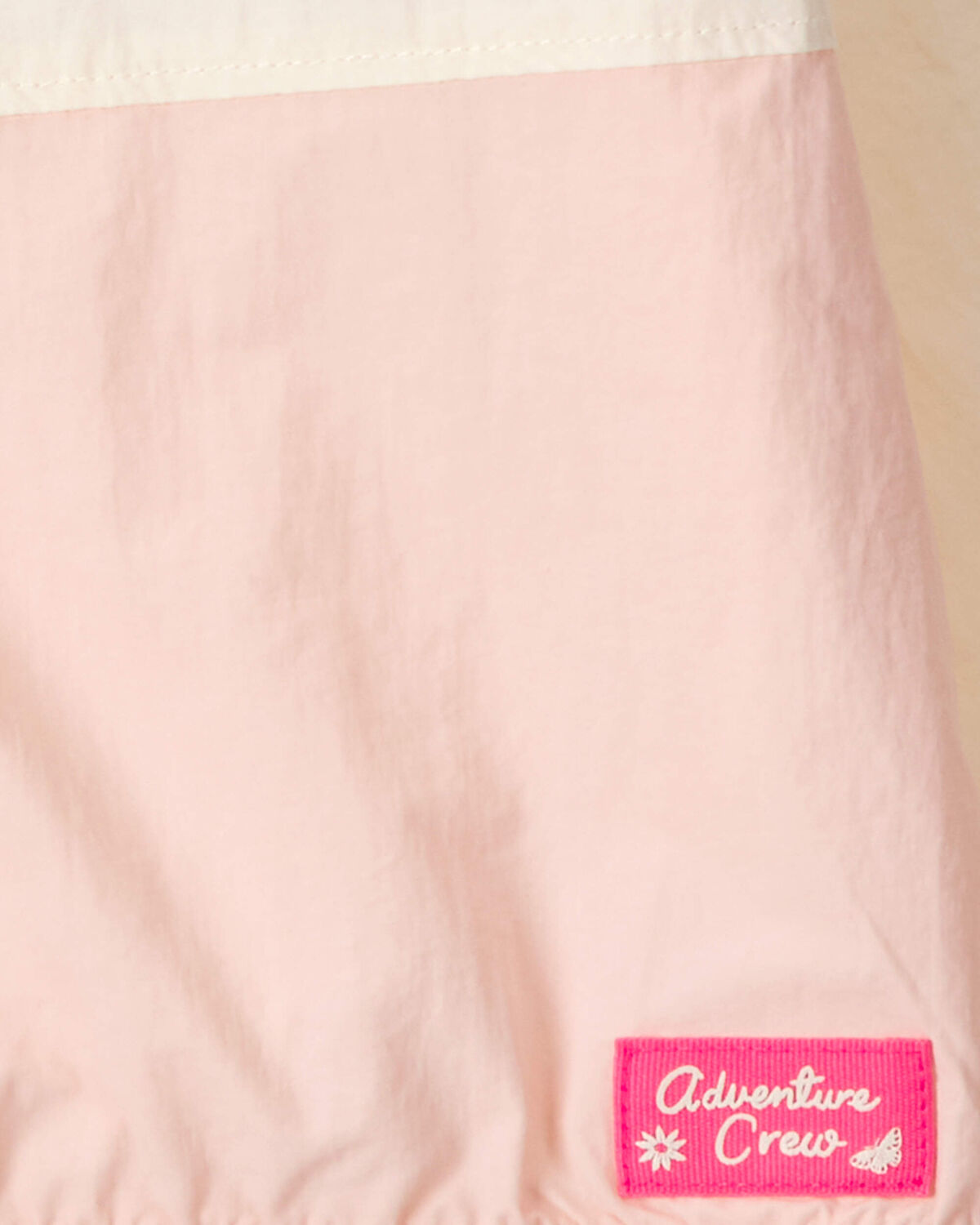 Girls Colorblock Zip-Up Jacket - Ivory/Pink - Image 2