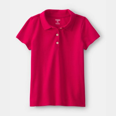 Girls Uniform Piqué Polo Shirt - Red