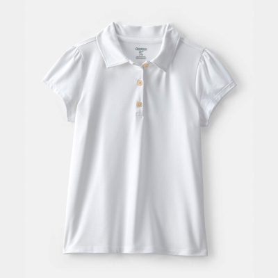 Girls Uniform Active Polo Shirt - White