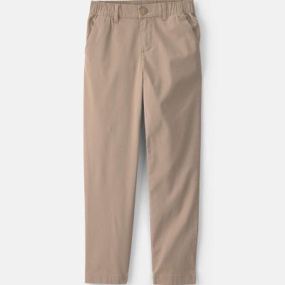 Girls Uniform Skinny Pants - Khaki