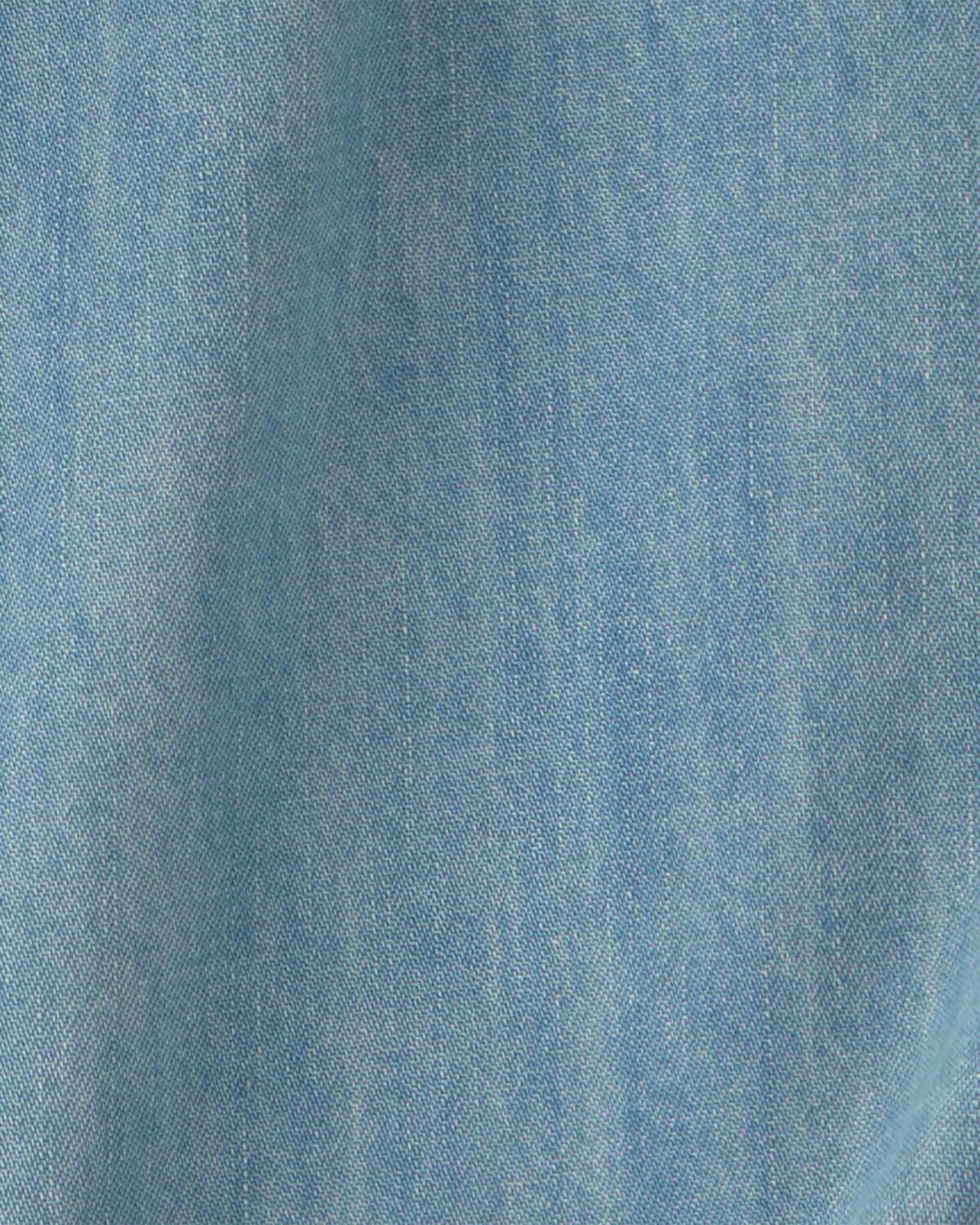 Girls Cropped Denim Tie-Front Top - Blue - Image 2