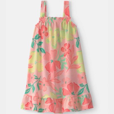 Girls Tropical Floral Sleeveless Night Gown