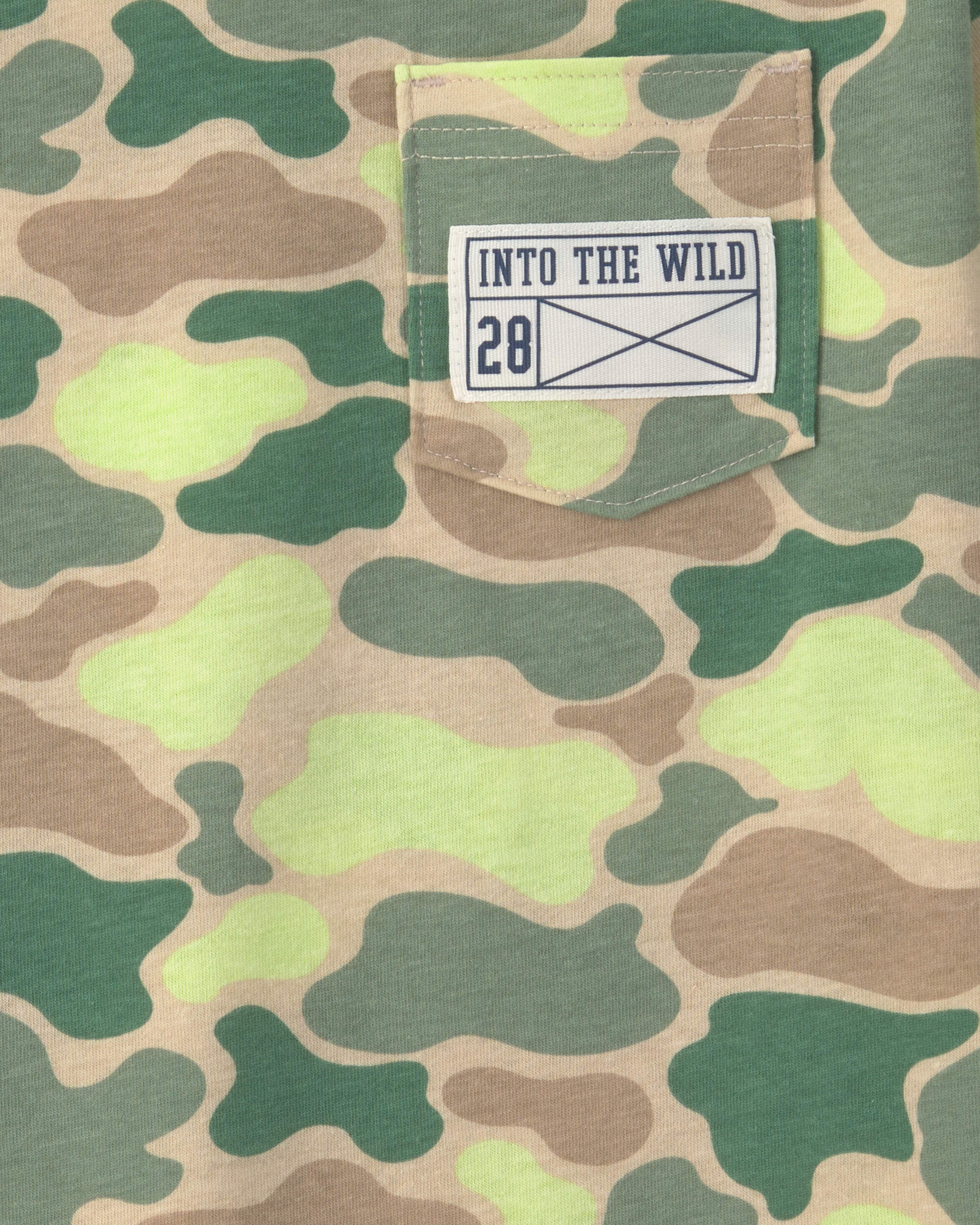 Boys Camouflage Graphic Tee - Green - Image 3
