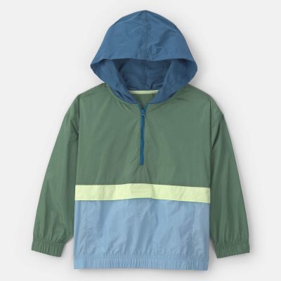 Boys Colorblock Lightweight Jacket - Green/Blue