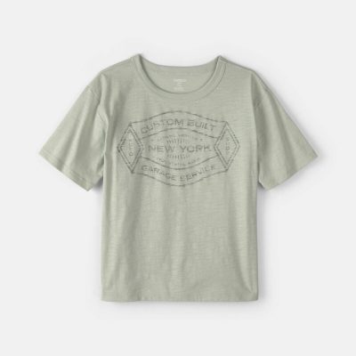 Boys 'New York' Graphic Tee - Green