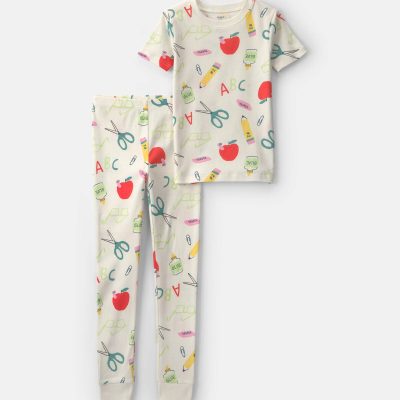 Kids 2-Piece School Pajama Set