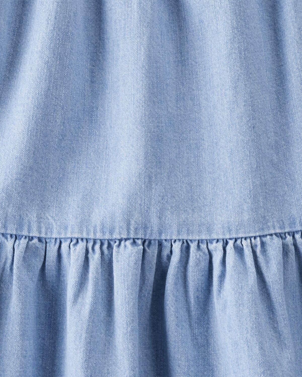 Girls Organic Cotton Chambray Dress - Image 4