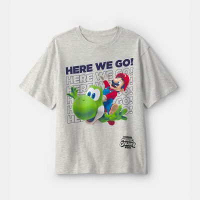 Boys Nintendo Super Mario Graphic Tee - Grey