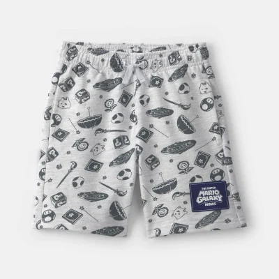 Boys Nintendo Super Mario Shorts - Grey