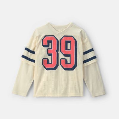 Boys Game Day Mesh Long-Sleeve Jersey - Cream