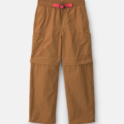 Boys 2-in-1 Cargo Utility Zip-Off Pants - Brown