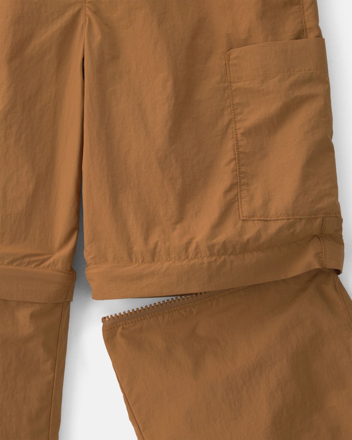 Boys 2-in-1 Cargo Utility Zip-Off Pants - Brown - Image 4