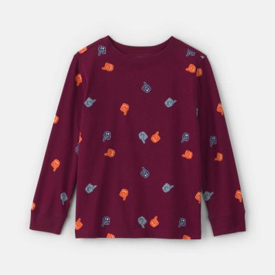 Boys Gameday Long-Sleeve T-Shirt - Burgundy