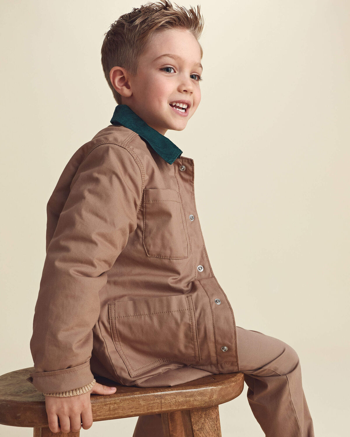 Boys Barn Utility Jacket - Brown - Image 3