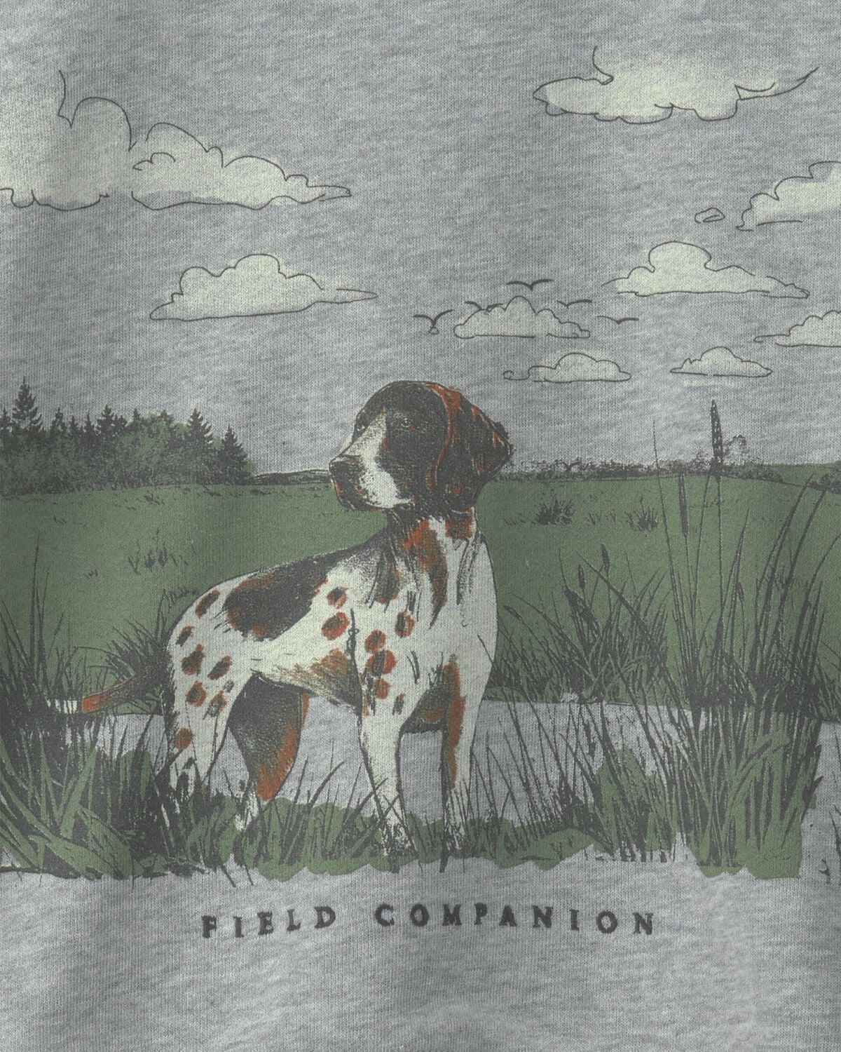 Boys 'Field Companion' Dog French Terry Pullover Sweatshirt - Grey - Image 2