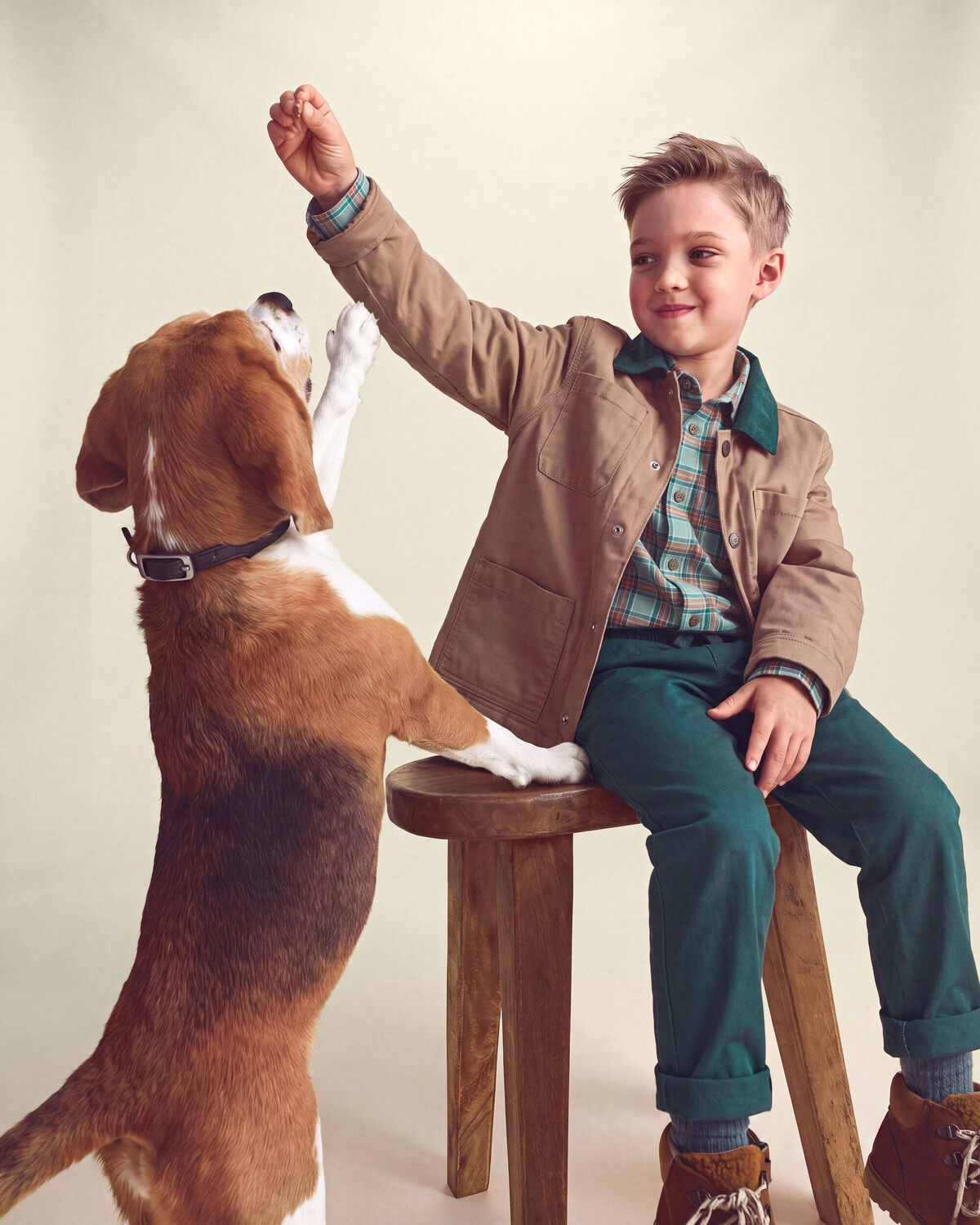 Boys Twill Pants - Teal - Image 4