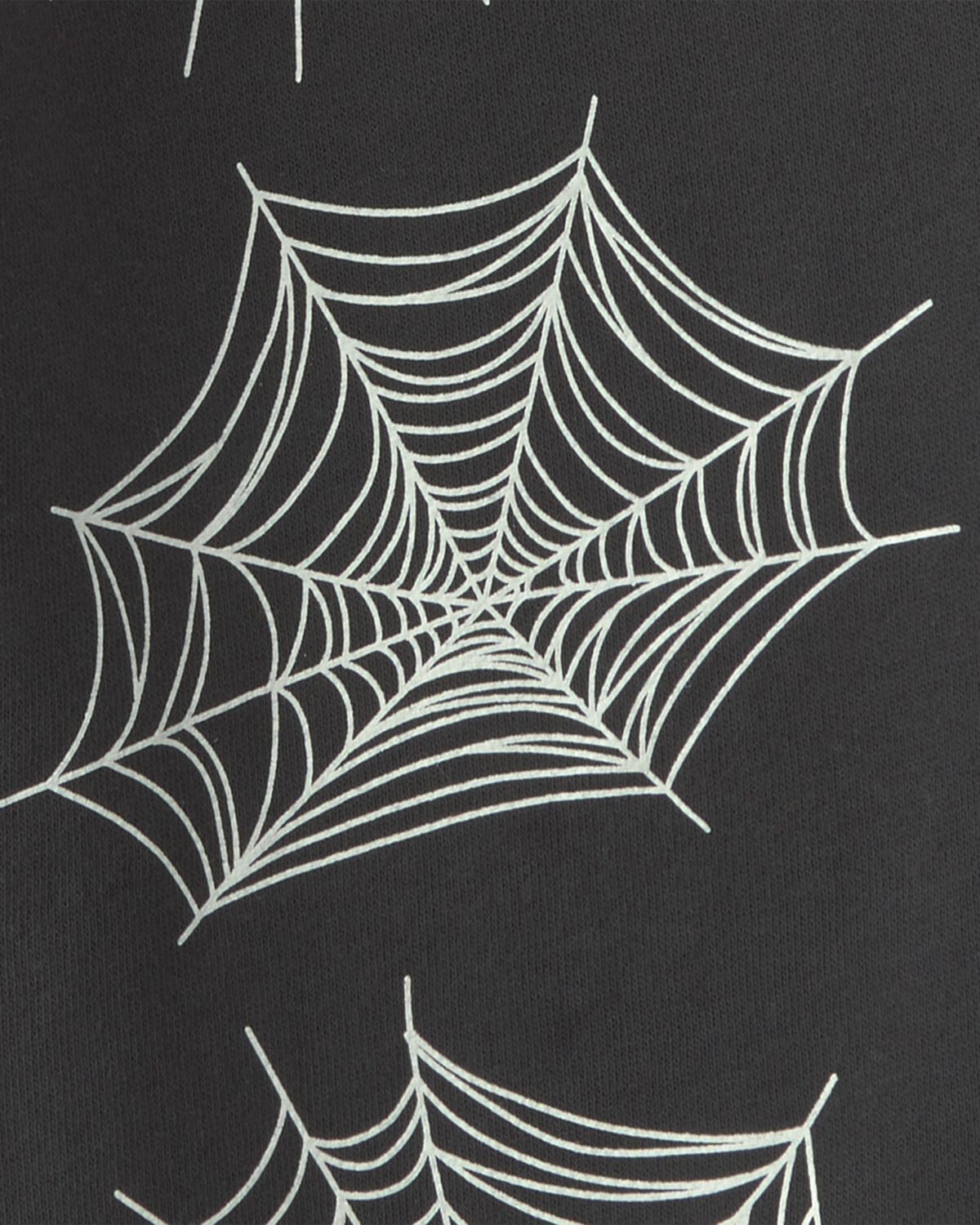 Boys Spider Web Halloween French Terry Joggers - Black - Image 3