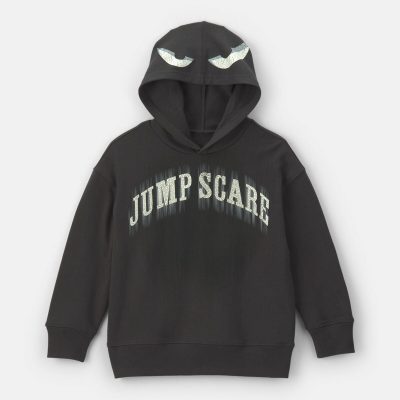 Boys 'Jump Scare' Halloween French Terry Hoodie - Black/White