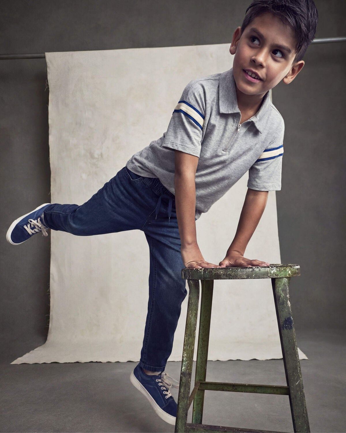 Boys Denim Tapered Jeans - Dark Wash - Image 4