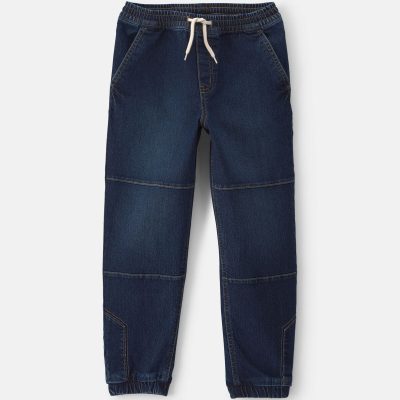 Boys Denim Relaxed Joggers - Dark Wash
