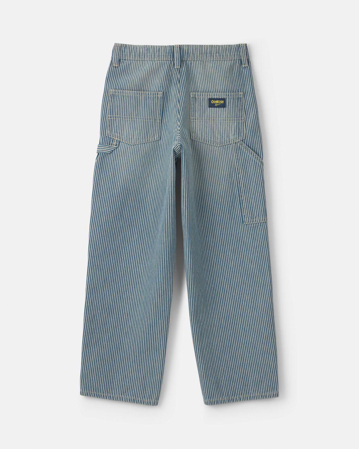 Boys Hickory Stripe Denim Baggy Jeans - Light Wash - Image 2