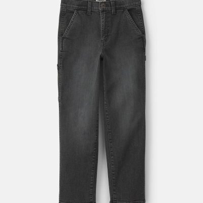 Boys Denim Baggy Jeans - Charcoal Wash