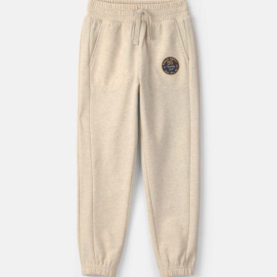 Boys French Terry Joggers - Cream
