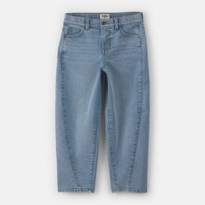 Boys Denim Baggy Barrel Jeans - Light Wash