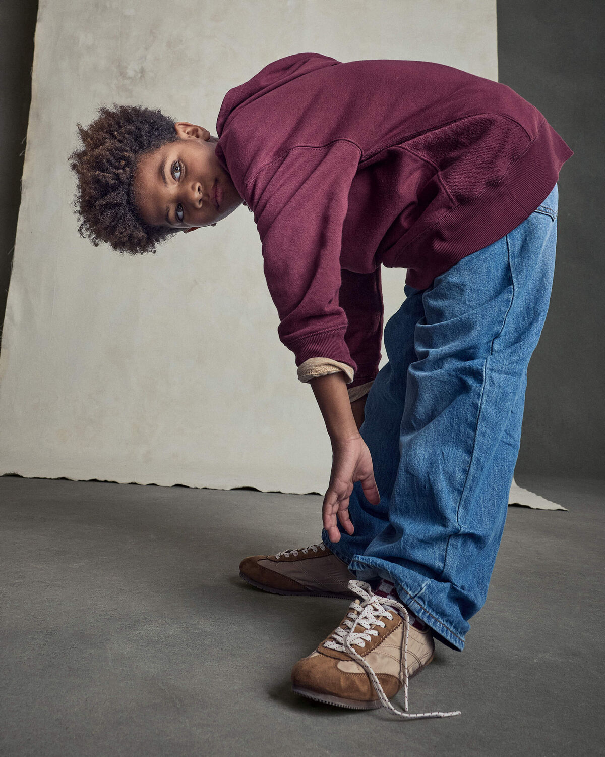 Boys Denim Baggy Jeans - Medium Wash - Image 3