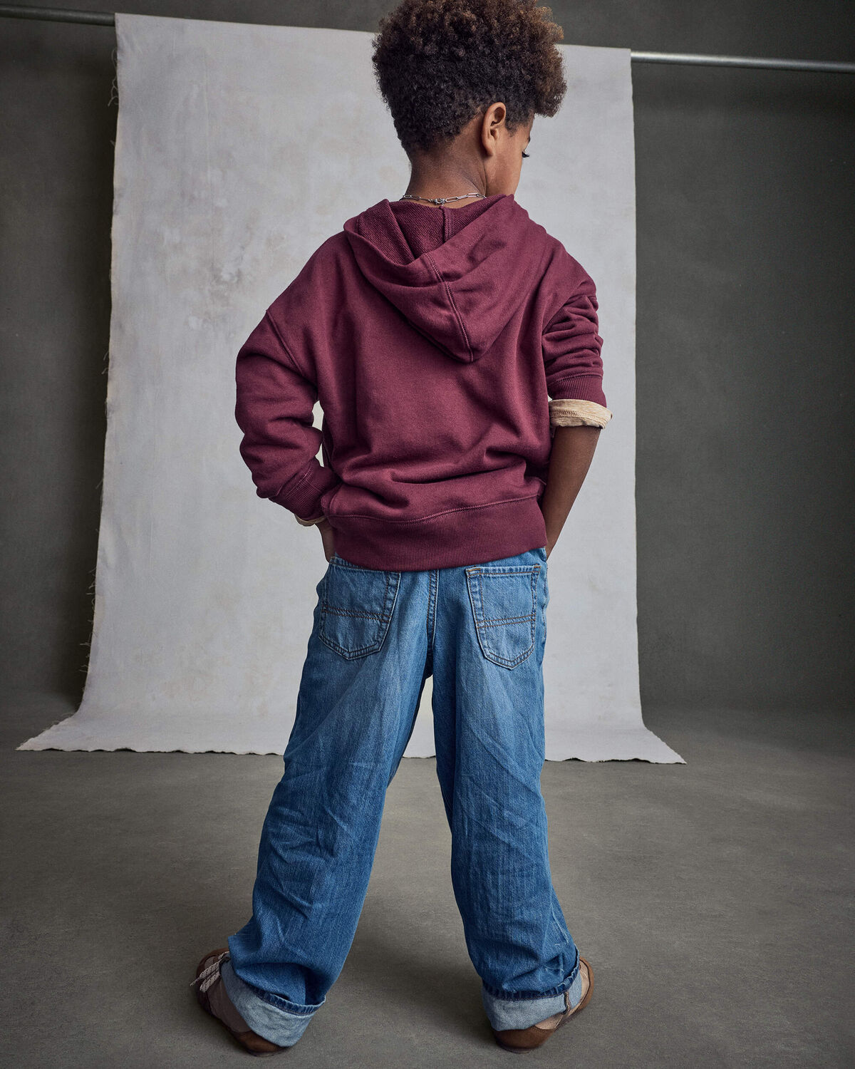 Boys Denim Baggy Jeans - Medium Wash - Image 5