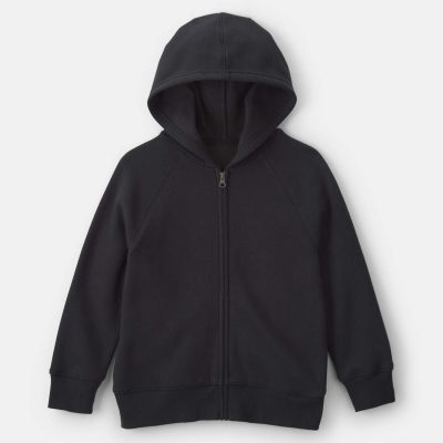 Boys Fleece Zip-Up Hoodie - Black