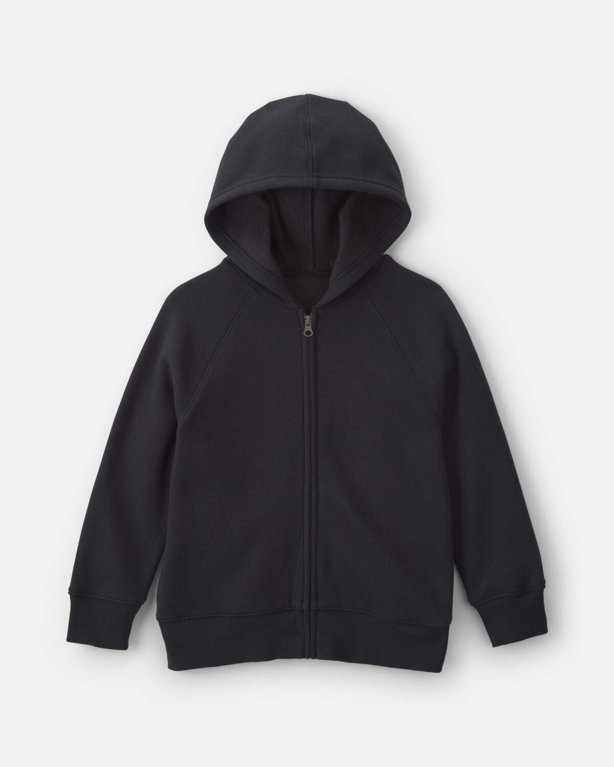 Boys Fleece Zip-Up Hoodie - Black