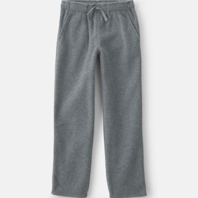 Boys Fleece Wide-Leg Pants - Grey