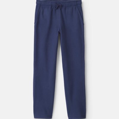 Boys Fleece Wide-Leg Pants - Navy Blue
